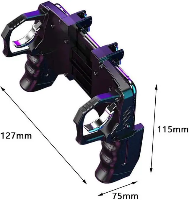 Alt view image 2 of 5 - Mobile Trigger Controller Control For Mobile Phone Game L1 R1 Shooter Triggers Fire Button For iPhone Android Phone Gamepad