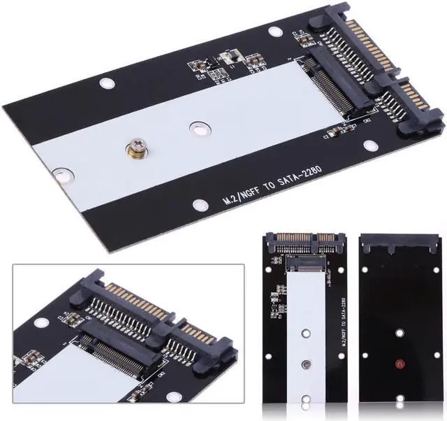 Alt view image 4 of 5 - B Key M.2 NGFF SSD to SATA 2.5" Converter Adapter Card for Windows Vista Linux Mac 10 OS for SSD type 2230 2242 2260 2280