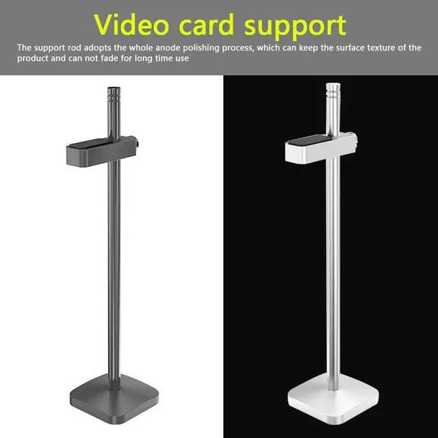 Alt view image 4 of 5 - 195mm Aluminum Graphics Card Holder Jack Bracket Desktop PC Computer Case Video Card Water Cooling Holder Support Stand