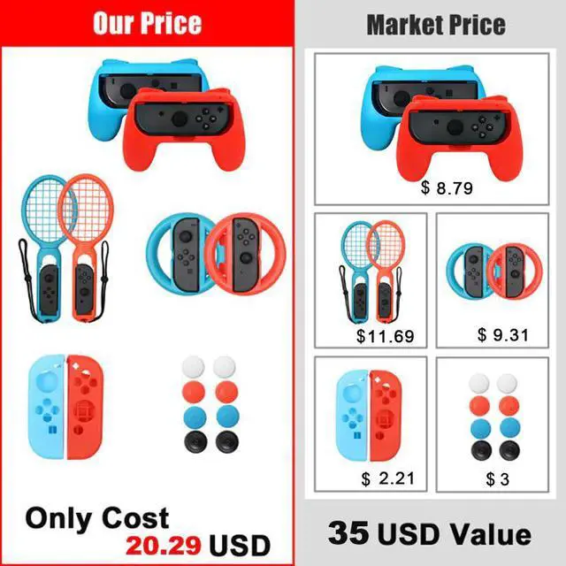 Alt view image 4 of 5 - For switch Controller Grips Case For Nintendo Switch Handle For Nintend NS N-Switch Game Console Accessories