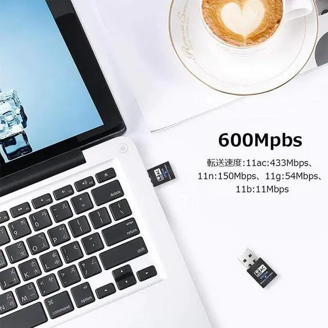 Alt view image 4 of 5 - USB WiFi Adapter 2.4GHz 5GHz 600Mbps WiFi Antenna Dongle 802.11b/n/g/ac USB Ethernet Wireless Computer Network Card Receiver