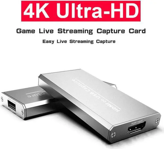 Main image of 4K HDMI Video Capture Card HDMI to USB 2.0 Video Grabber Record Box 1080P HD Game Recorder Live Streaming for PC PS4 Xbox One