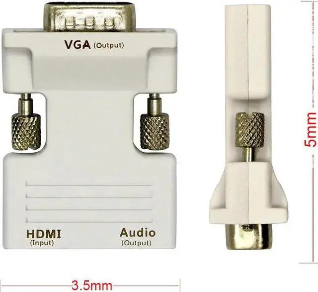 Alt view image 2 of 5 - 1080P MI to VGA Converter with Audio Adapter Support 1080P Signal Output for Multimedia PC Laptop TV Monitor Projector