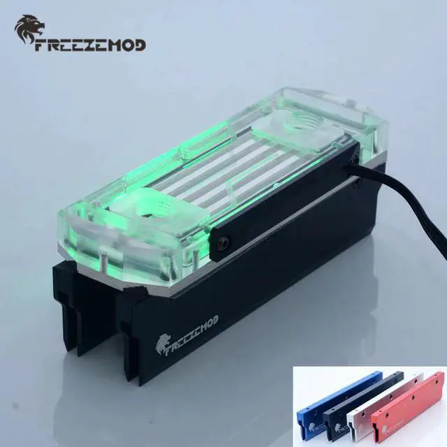 Alt view image 2 of 5 - computer memory water cooling block compatible with pirate ship comb support 4 memory. MEO-PM0A