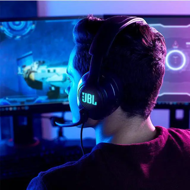 Alt view image 5 of 5 - Quantum 400 Over-ear Gaming Headset Wired ESport Headphone with Mic Earphone for PlayStation/Nintendo Switch/iPhone/ Mac//VR