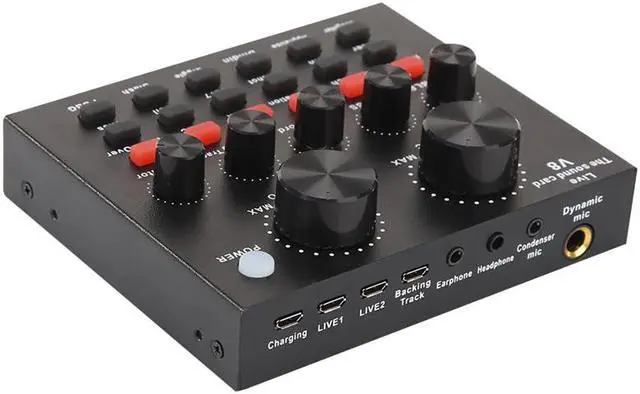 Alt view image 5 of 5 - Sound Card Live Show Soundcard With Audio Interface Audio USB Headset Microphone  Personal Entertainment Streamer