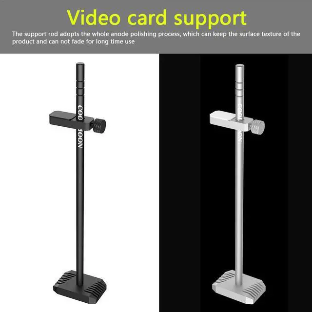 Alt view image 3 of 5 - VT192 Aluminum GPU Support Desktop Case Graphics Video Card Holder Water Cooling Kit Support Stand Graphics Card Holder