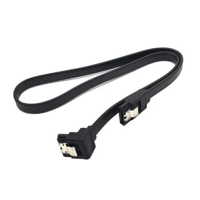 Alt view image 4 of 5 - Disk SSD adapter HDD cable SATA 3 6GB High Quality Locking Black Serial ATA HDD SSD Data Cable Lead Computer Cable 50cm