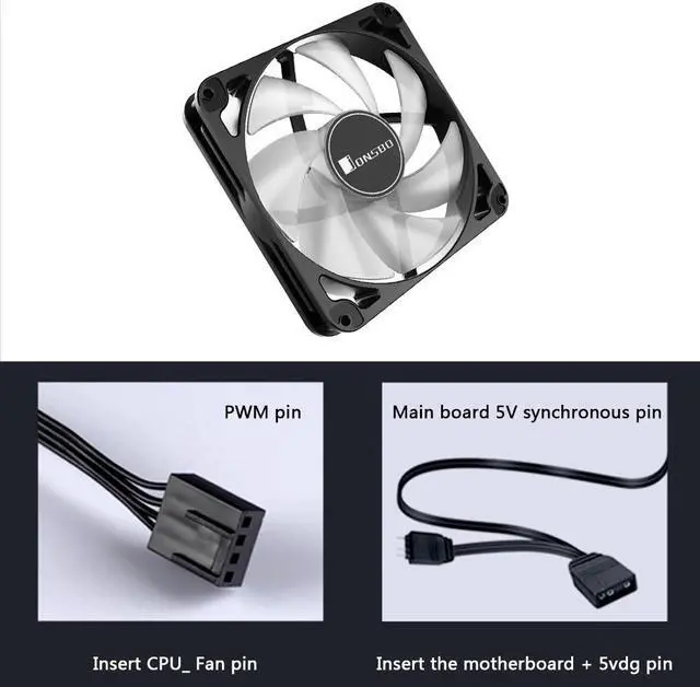 Alt view image 3 of 5 - 14cm PC Case Cooling Fan 5V 3 Pin ARGB 4 Pin PWM Chassis Cooler Computer Water Cooling System Waterblock