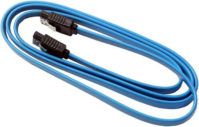Alt view image 5 of 5 - 1M Straight SATA III Cable Serial ATA Data Locking Latching 3.3ft Blue