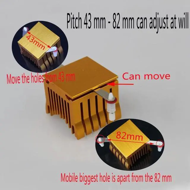 Alt view image 5 of 5 - Aluminium Northbridge Heatsink Cooler Motherboard Radiator w/4cm Fan For PC Computer Case South North Bridge Chipset Cooling