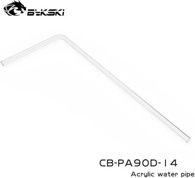 Alt view image 2 of 5 - CB-PA90D-14 90 degree Bended Acrylic PMMA Hard Tube OD14mm 50cm Length 90 degree Pre-bended Pipe Water Cooling 200X500MM