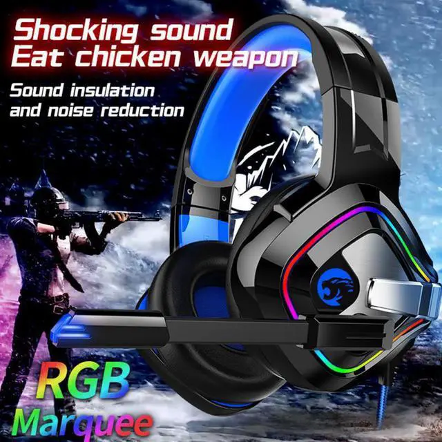 Main image of For PS4 Xbox Nintendo Switch PC 3.5mm Stereo Headphones Mic LED Gaming Headset Intelligent noise reduction earphones