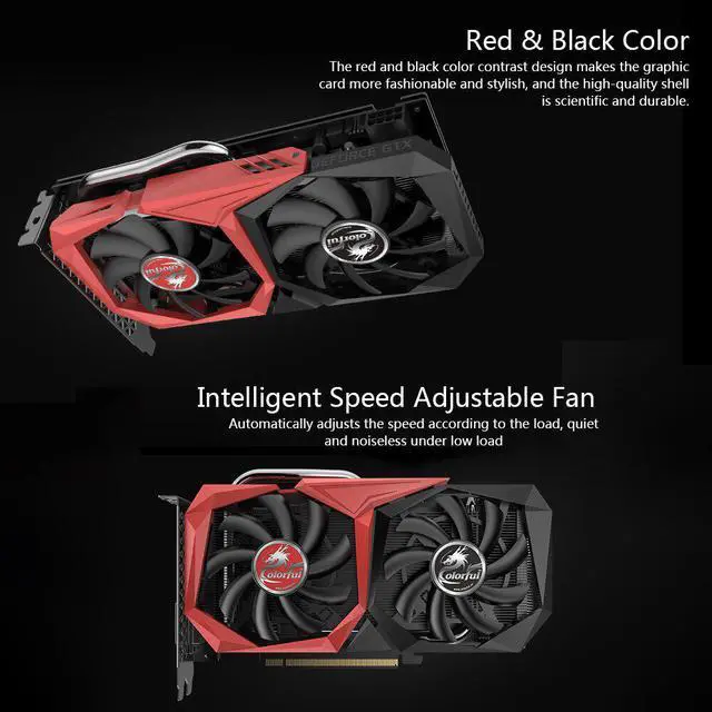 Alt view image 4 of 5 - GeForce GTX 1660 SUPER NB 6G Graphic Card Video Card 1785MHz GDDR6 6GB B192Bit Heat Dissipation Gaming GPU for desktop