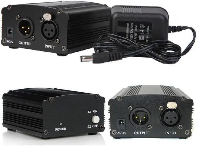 Alt view image 3 of 5 - 48V Microphone Recording Dedicated Capacitance Electric Stereo Plug KTV External Sound Card Audio Condenser Power Supply Adapter