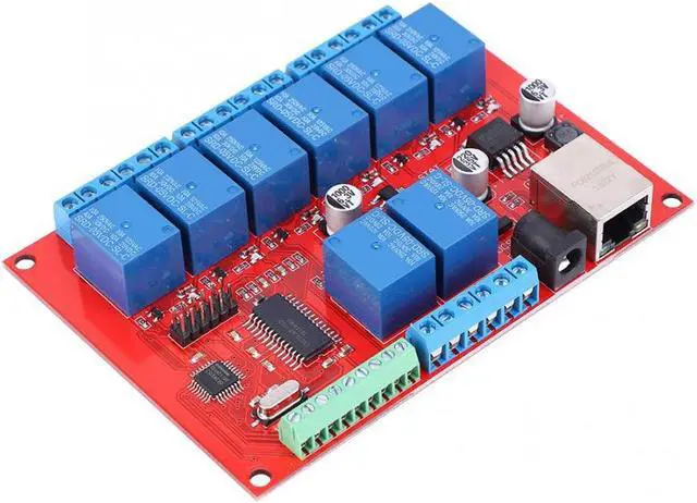 Alt view image 3 of 5 - Ethernet Relay Board 8-Channel Network Delay Switch TCP UDP Controller Module