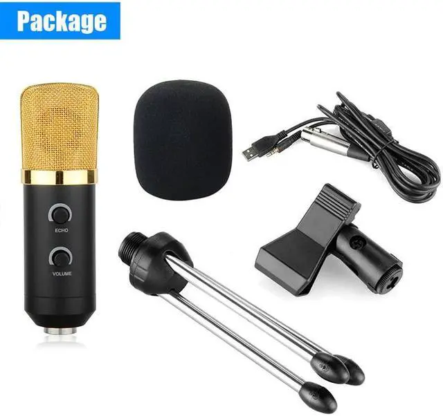 Alt view image 4 of 5 - BM - 100FX USB Condenser Sound Recording Microphone with Braodcasting