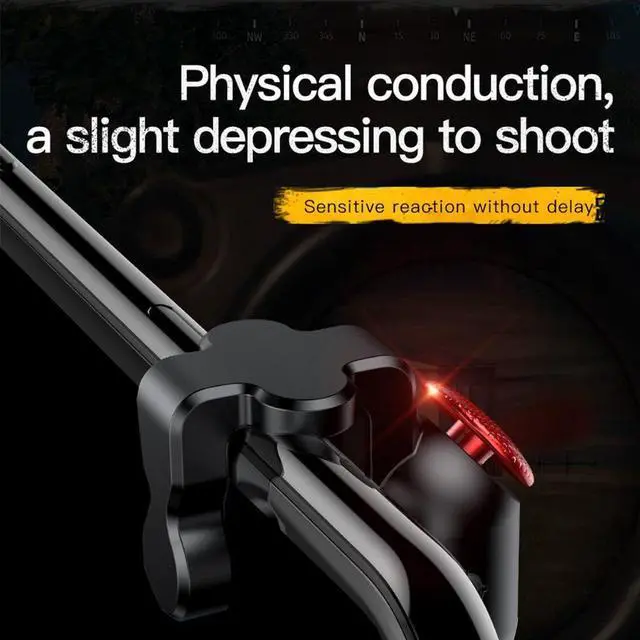 Alt view image 4 of 5 - Joystick For PUBG Gaming Trigger Smart Fire Button Aim Trigger Key L1R1 ShooterController For  Android or IOS Phone Game