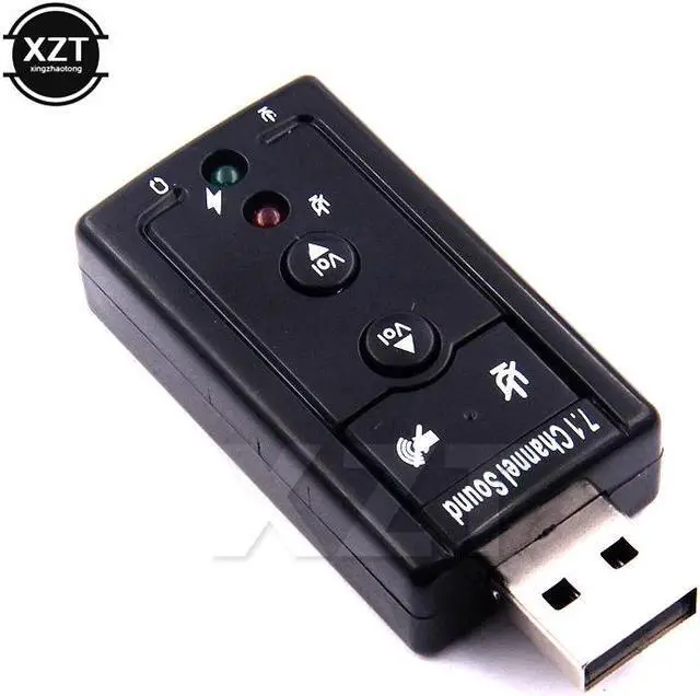 Alt view image 4 of 5 - USB Sound Card 7.1 For Computer Headset Microphone Laptop Speaker Mic