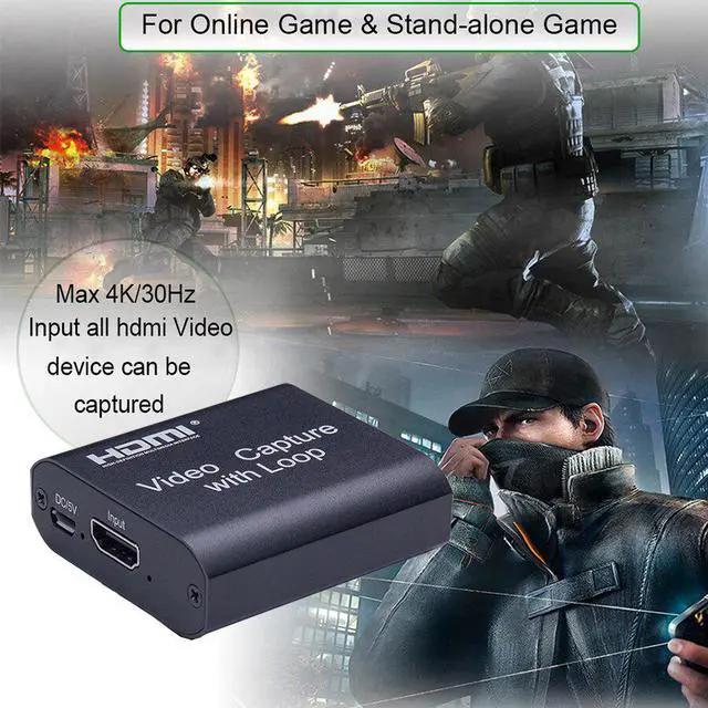 Alt view image 5 of 5 - 4K USB2.0  Video Capture Grabber Card Record Box with loop for PS4 Phone Game Camcorder Camera Recording PC Live Streaming