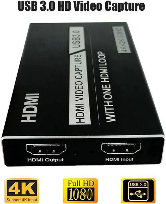 Main image of Loop Out for Live Streaming Video Tuner Box  Compatible 4K 60Hz HDMI to USB 3.0 Video Capture Card