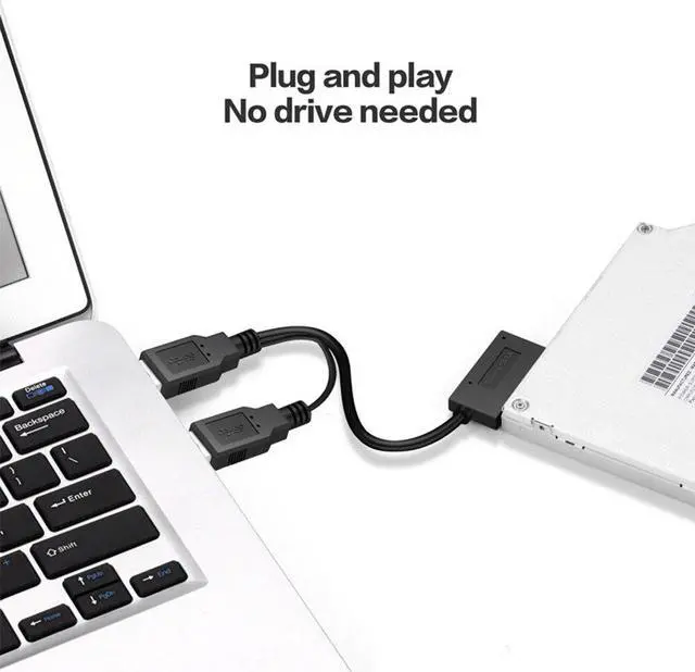 Alt view image 5 of 5 - Recording Driver  CD Drive HDD Line Drive SATA to USB 3.0 SATA7+6 13 Pin Sata Cable for HDD Drive   Drive