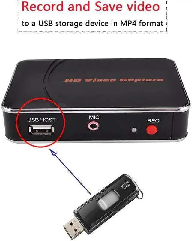 Alt view image 5 of 5 - 280HB  Game Capture Card HD Video Capture 1080P 30fps  Video Recorder, Compatible with Xbox One/ PS4 With MIC