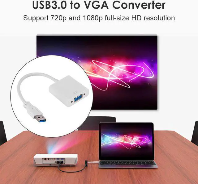 Alt view image 2 of 5 - 3.0 to VGA Video Display Adapter 1080P Multi-Display External Converter Cable for Laptop PC Monitor Projector Windows 7/8