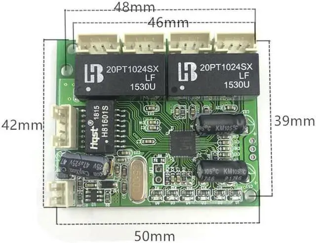 Alt view image 5 of 5 - 5V 12Vswitch module PBC OEM module  size 3/4/5 Ports Network Switches Pcb Board  ethernet switch 5V-12V 10/100Mbps