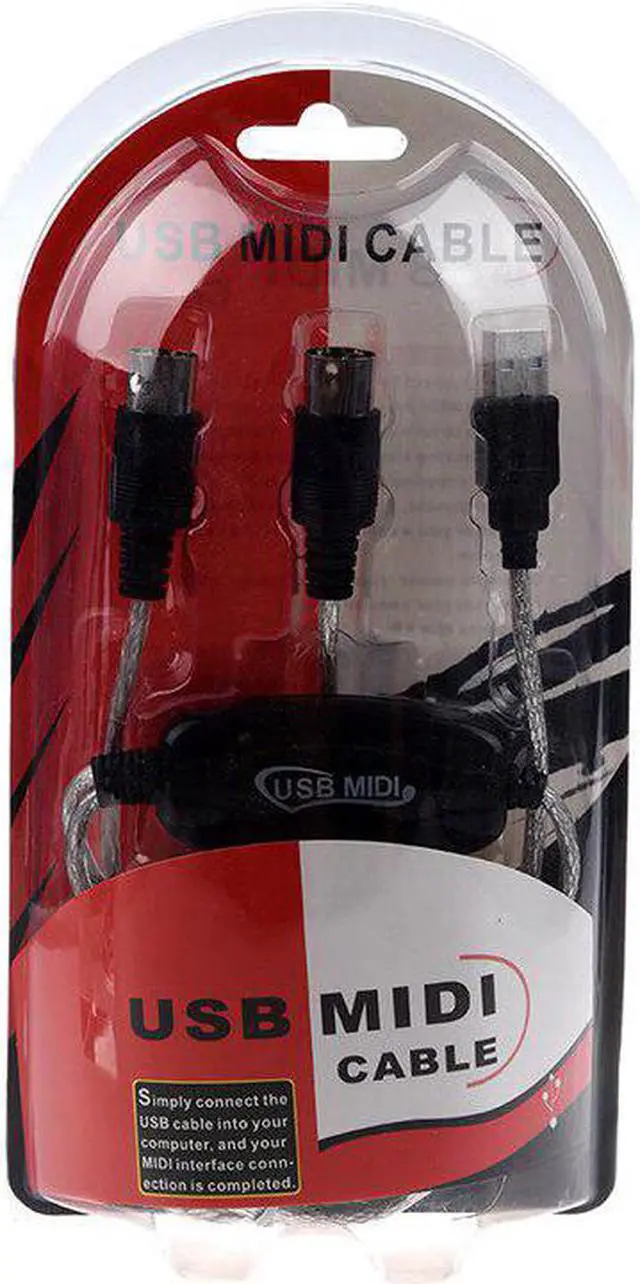 Alt view image 4 of 4 - USB IN-OUT Interface Cable Cord Converter PC to Music Keyboard Adapter