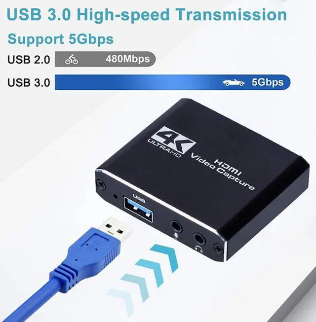 Alt view image 3 of 5 - Video Capture Card for Live Streaming 1080P 4K USB 3.0 HDMI Video Capture Card Switch Game for PS4 Xbox Recording Box