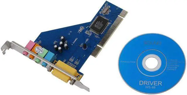 Alt view image 5 of 5 - 4 Channel C-Media 8738 Chip 3D o Stereo Internal PCI Sound Card Win7 64 Bit