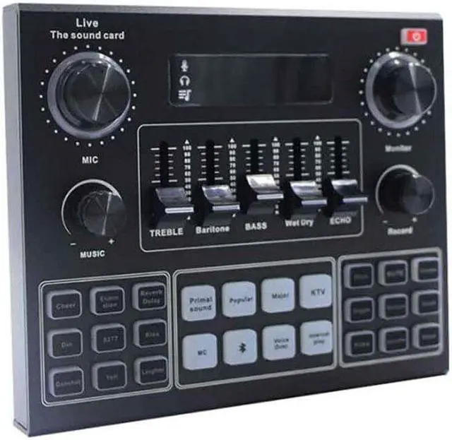 Main image of Professional Live Sound Card Reverb Effect Condenser Live Stream Sound Card Set Studio Recording Equipment