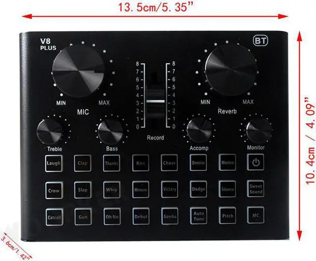 Alt view image 5 of 5 - 800 Microphone Studio Recording Kits 800 Condenser Microphone for Computer Phantom Power Karaoke Bluetooth Sound Card