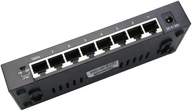 Alt view image 3 of 5 - Ethernet Network Switch 8 Port Gigabit Switch Hub 10/100/1000Mbps Base Support Full Half Duplex EU/US Plug