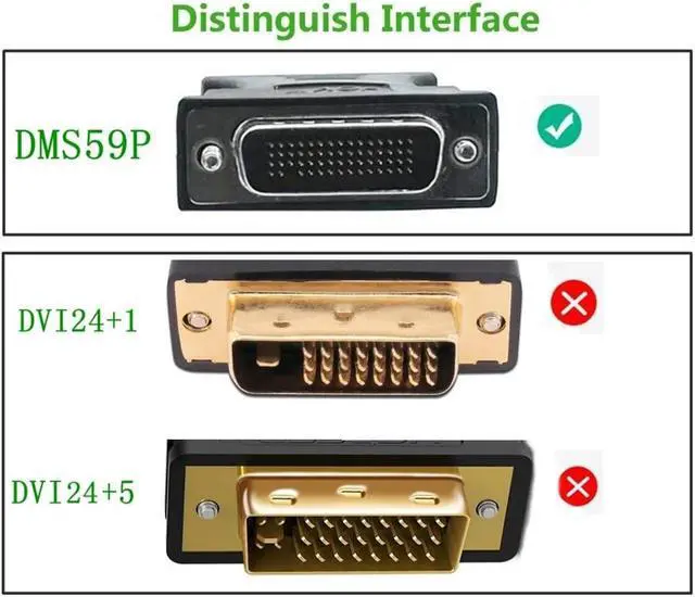 Alt view image 5 of 5 - graphics server DMS59 pin to double VGA cable one point two double screen vga display adapter cable