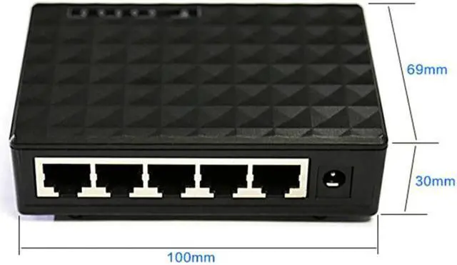 Alt view image 5 of 5 - 10/100 Gigabit Ethernet Gigabit Mini Hub 5-Port Desktop Adapter Network Exchange Switch LAN up to 1000 megabits/second