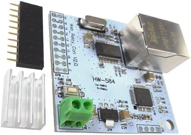 Alt view image 2 of 3 - 8-way W5100 network control switch 5V network relay module Internet of Things ENC28J60 module
