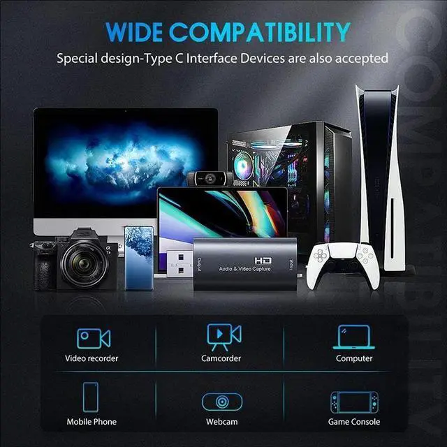 Alt view image 3 of 5 - Vide Capture Card HDMI t USB 2.0 HD 1080P 30Fps Recrd Camcrder Vide Grabber fr Cnference Live Bradcasting