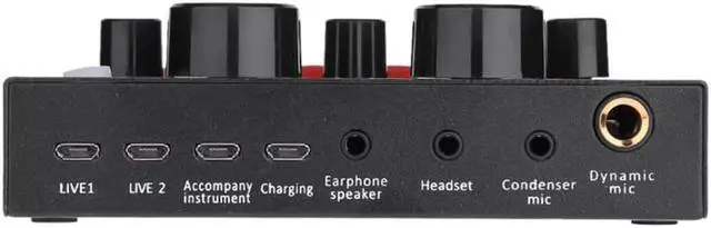 Alt view image 3 of 7 - Live Broadcast Headset Microphone Sound Card Singing External USB For Mobile Home Voice Chat Karaoke KTV Computer Recording