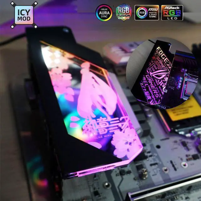 Main image of Motherboard IO Lighting Panel Customizable MOBO Decoration 5V/12V Customize Mainboard Mirror Panel AURA Water Cooler Custom