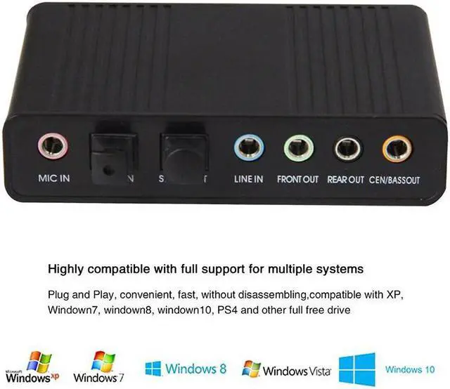 Alt view image 2 of 4 - USB Sound Card 6 Channel 5.1  SPDIF Optical Digital Sound Card Stereo Audio Adapter For PC Computer Laptop