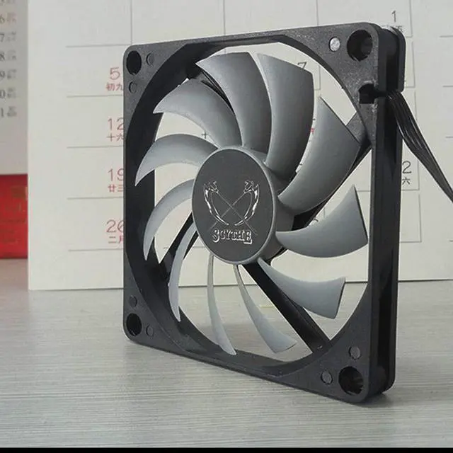 Alt view image 5 of 5 - 8cm Computer PC Case Thin Fan 4 Pin 3000RPM Speed Temperature ?Control PWM Heatsink Computer Case Fan
