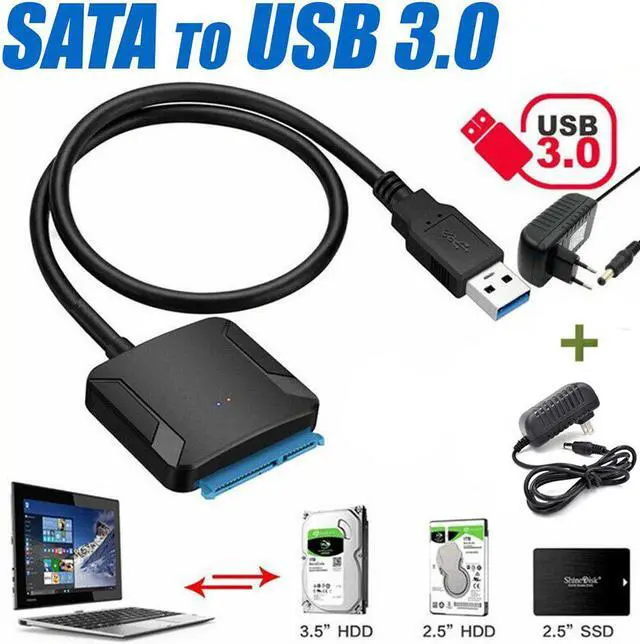 Main image of 3.0 SATA Cable Sata to  3.0 Adapter Up to 5 Gbps Support 3.5 Inches External HDD SSD Hard Drive Dual  Sata III Cable
