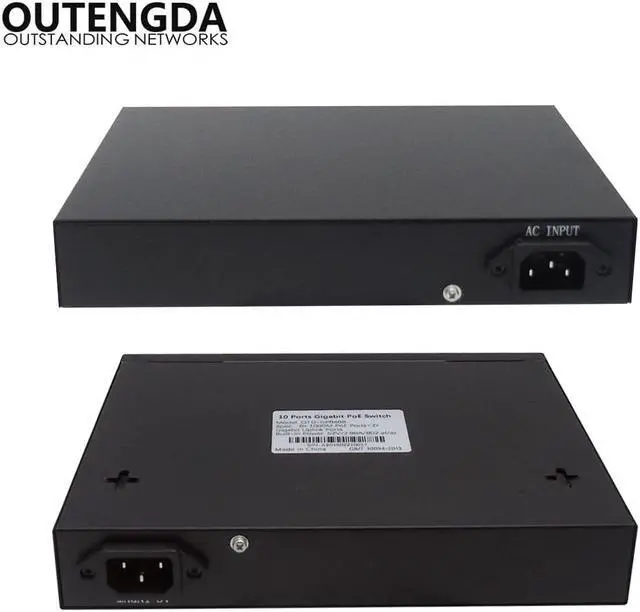 Alt view image 4 of 5 - 10 Port POE Switch 10/100/1000Mbps Poe Standard 802.3af/at Network Switch for IP Cameras and Wireless AP