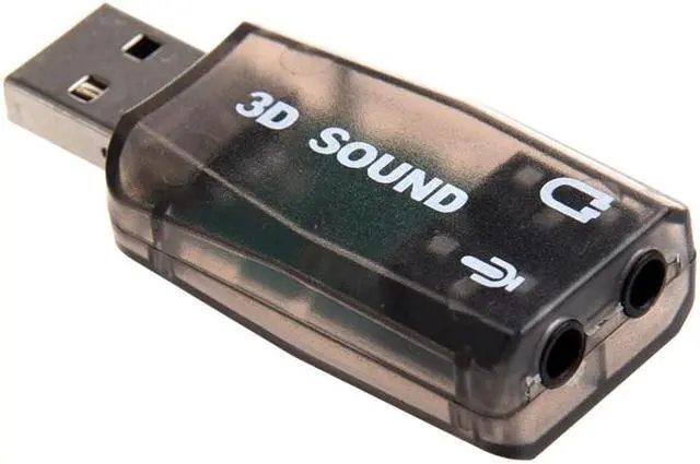 Alt view image 3 of 5 - 1 Pcs Instantly External 5.1 USB 3D o Sound Card Adapter for PC Desktop Notebook Laptopcreates a Miniphone & 1 Pcs Sound Car