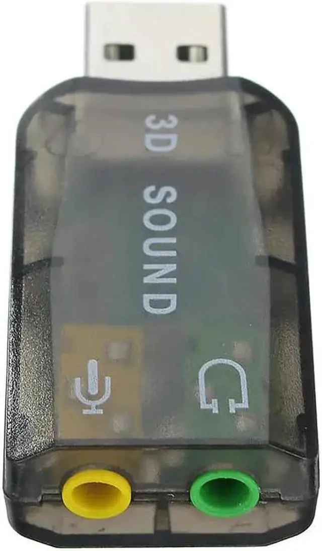 Alt view image 4 of 5 - 2.0 5.1 Channel External Audio Sound Card Mic Record Speaker Audio Adapter Headphone Jack