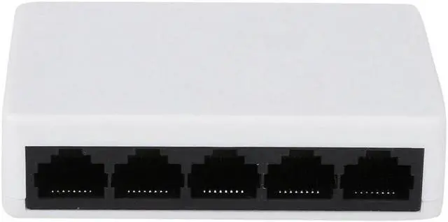 Alt view image 5 of 5 - 10/100 Mbps 5 Ports US/EU Plug Fast Ethernet Network Switch Hub Splitter Adapter