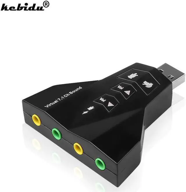 Main image of High Quality 2 in 1 3D External Dual USB Audio Sound Card Digital Dual Virtual 7.1 USB 2.0 Audio Adapter Double Sound Card