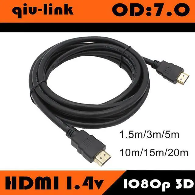 Alt view image 4 of 5 - HDMI Cable Video Cables Gold Plated 1.4 1080P 3D Cable HDMI for HDTV PS4 X Box 1.5m  5m 10m 15m 20m